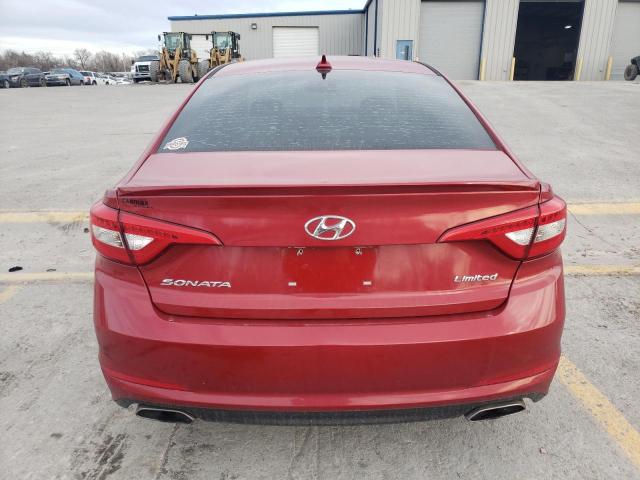 5NPE34AFXHH552062 - 2017 HYUNDAI SONATA SPORT RED photo 6