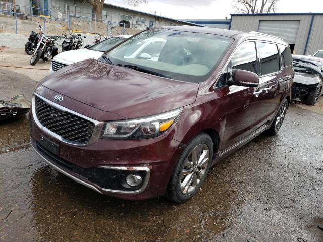 KNDME5C18J6372303 - 2018 KIA SEDONA SXL BURGUNDY photo 1