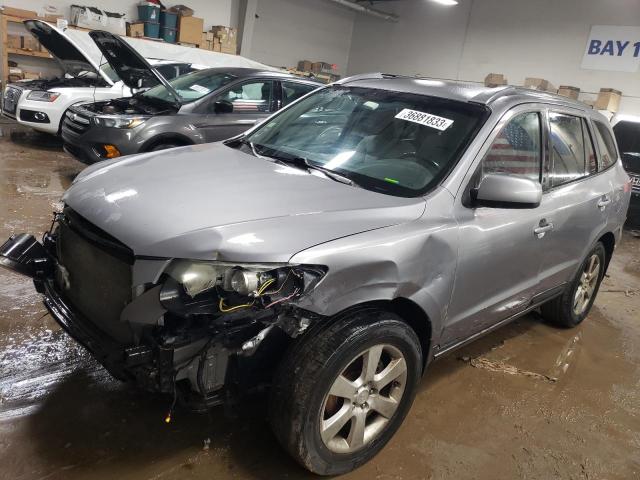 5NMSH13E78H148852 - 2008 HYUNDAI SANTA FE SE GRAY photo 1