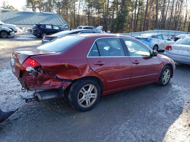 1HGCM56397A164627 - 2007 HONDA ACCORD SE RED photo 3