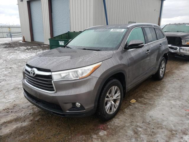 5TDJKRFH8FS081884 - 2015 TOYOTA HIGHLANDER XLE GRAY photo 1