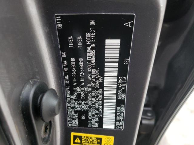 5TDJKRFH8FS081884 - 2015 TOYOTA HIGHLANDER XLE GRAY photo 14