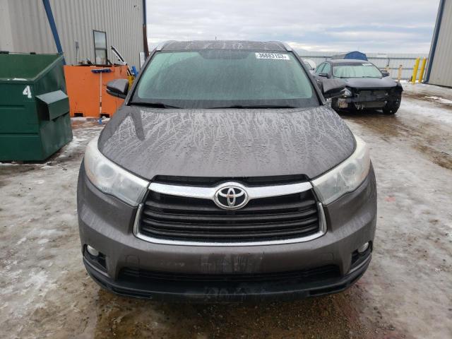 5TDJKRFH8FS081884 - 2015 TOYOTA HIGHLANDER XLE GRAY photo 5