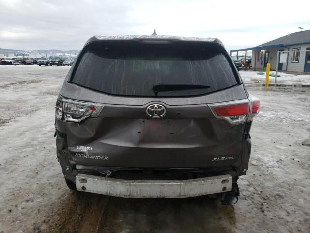 5TDJKRFH8FS081884 - 2015 TOYOTA HIGHLANDER XLE GRAY photo 6