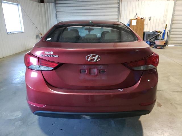 5NPDH4AE6GH785147 - 2016 HYUNDAI ELANTRA SE RED photo 6