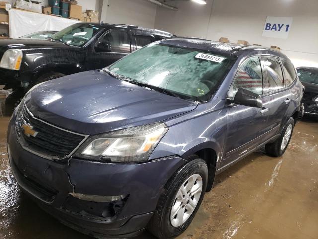 1GNKVFED6DJ124063 - 2013 CHEVROLET TRAVERSE LS BLUE photo 1