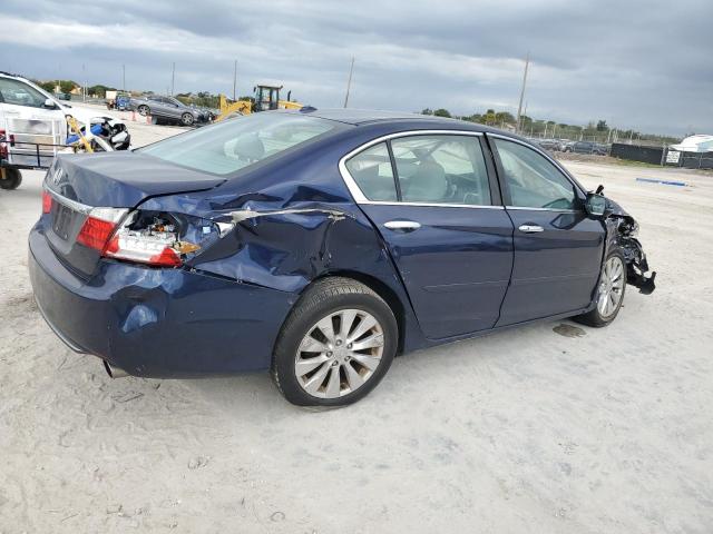 1HGCR2F85EA237615 - 2014 HONDA ACCORD EXL BLUE photo 3