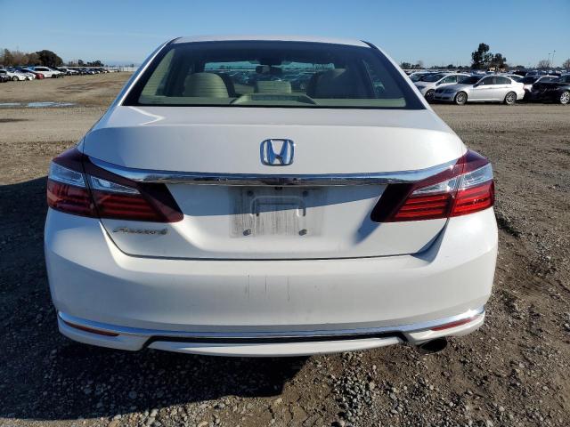 1HGCR2F31HA051174 - 2017 HONDA ACCORD LX WHITE photo 6