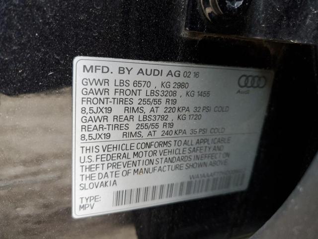 WA1AAAF77HD008932 - 2017 AUDI Q7 PREMIUM BLACK photo 14