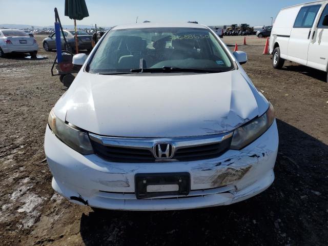 2HGFB2F58CH521018 - 2012 HONDA CIVIC LX WHITE photo 5