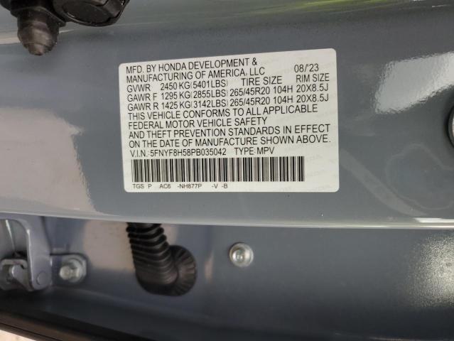 5FNYF8H58PB035042 - 2023 HONDA PASSPORT EXL Mavi fotoğraf 13