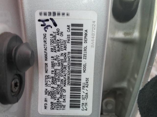 1NXBR32E48Z034578 - 2008 TOYOTA COROLLA CE SILVER photo 12