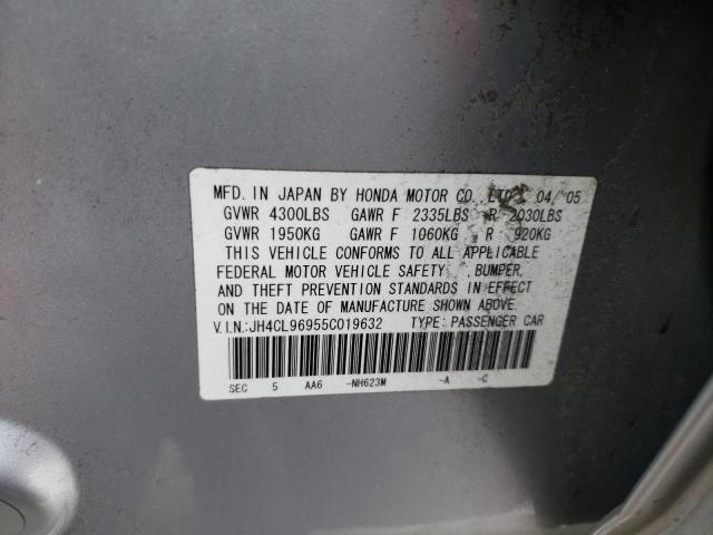 JH4CL96955C019632 - 2005 ACURA TSX SILVER photo 12