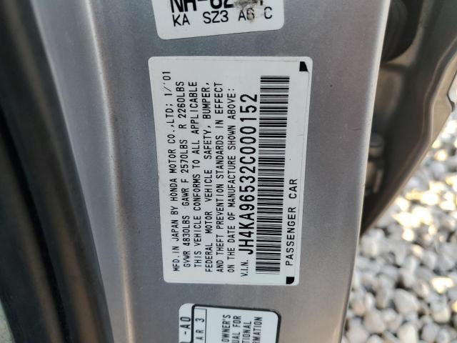 JH4KA96532C000152 - 2002 ACURA 3.5RL SILVER photo 12