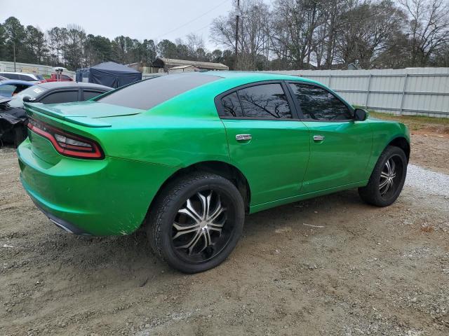 2C3CDXBG6FH728645 - 2015 DODGE CHARGER SE GREEN photo 3