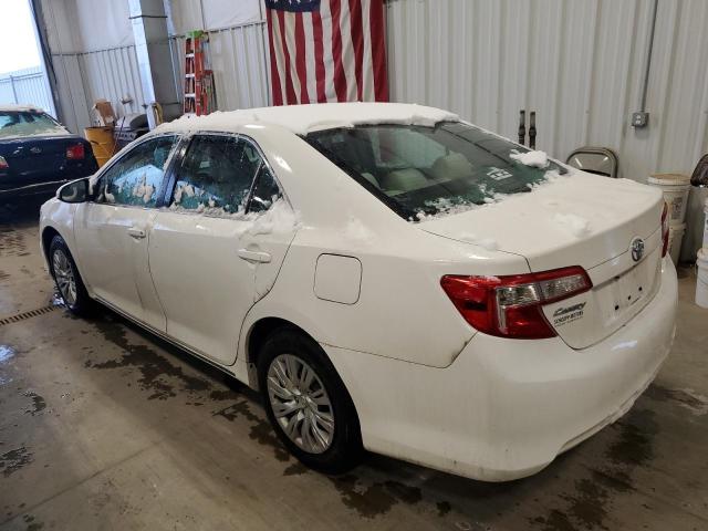 4T4BF1FK0DR307495 - 2013 TOYOTA CAMRY L WHITE photo 2