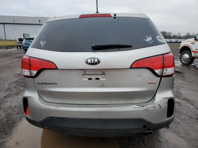 5XYKT3A61FG619956 - 2015 KIA SORENTO LX SILVER photo 6