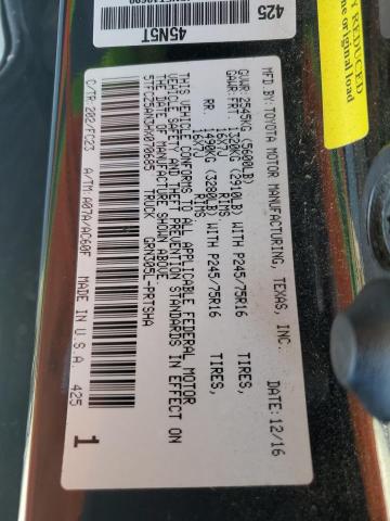 5TFCZ5AN3HX070685 - 2017 TOYOTA TACOMA DOUBLE CAB 黑色 照片 12