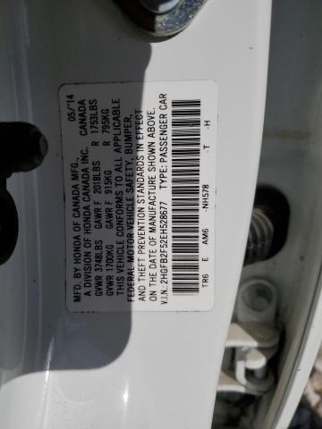 2HGFB2F52EH528677 - 2014 HONDA CIVIC LX WHITE photo 12