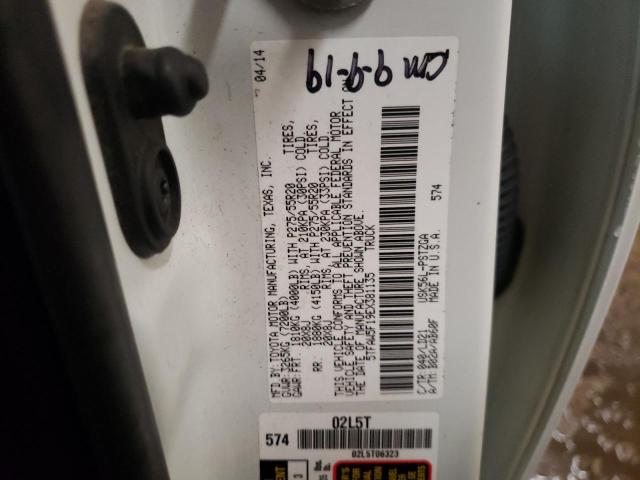 5TFAW5F19EX381135 - 2014 TOYOTA TUNDRA CREWMAX PLATINUM Weiß Foto 12