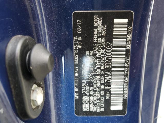 JF1ZNAA18D2700032 - 2013 TOYOTA SCION FR-S 蓝色 照片 12