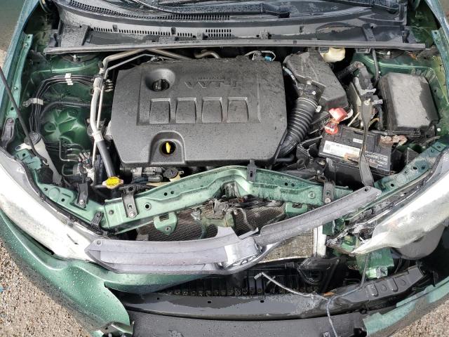 2T1BURHE9FC354650 - 2015 TOYOTA COROLLA L GREEN photo 11