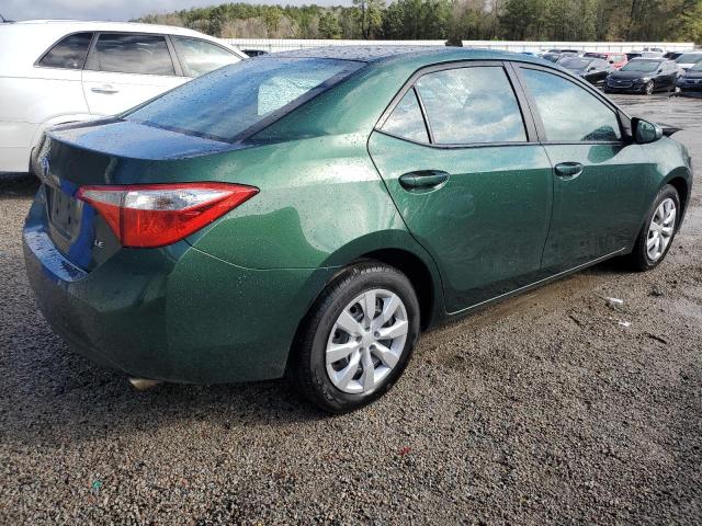 2T1BURHE9FC354650 - 2015 TOYOTA COROLLA L GREEN photo 3