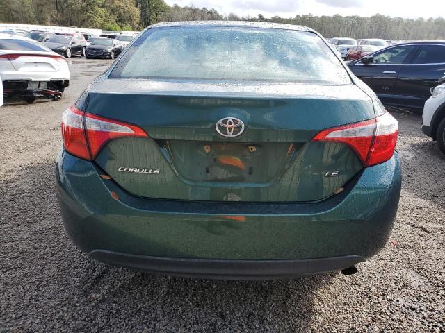 2T1BURHE9FC354650 - 2015 TOYOTA COROLLA L GREEN photo 6