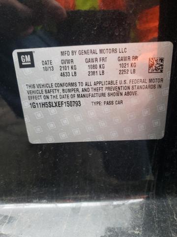 1G11H5SLXEF150793 - 2014 CHEVROLET MALIBU LTZ შავი ფოტო 13