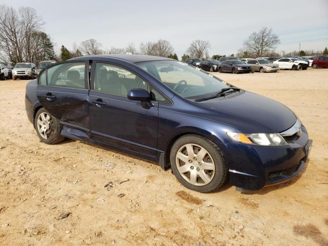 2HGFA16539H524253 - 2009 HONDA CIVIC LX BLUE photo 4