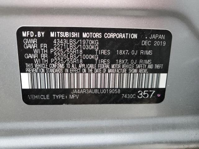 JA4AR3AU8LU019058 - 2020 MITSUBISHI OUTLANDER ES SILVER photo 13