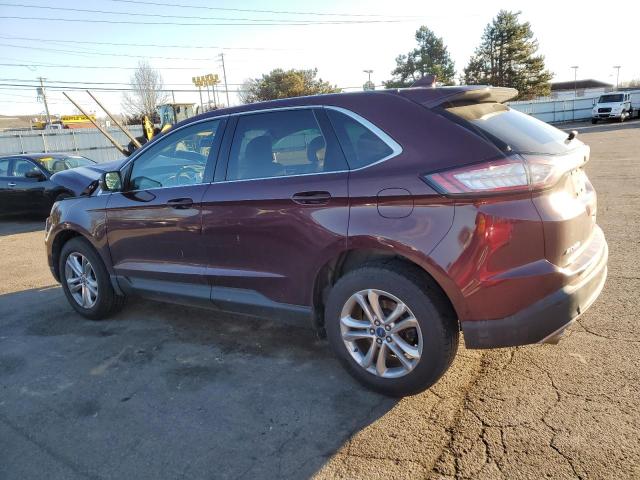 2FMPK4J8XHBB15490 - 2017 FORD EDGE SEL BURGUNDY photo 2