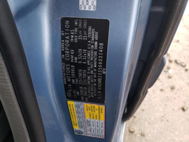 KNDMB233566031408 - 2006 KIA SEDONA EX BLUE photo 13