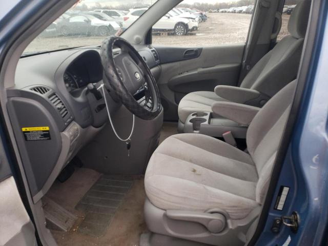 KNDMB233566031408 - 2006 KIA SEDONA EX BLUE photo 7