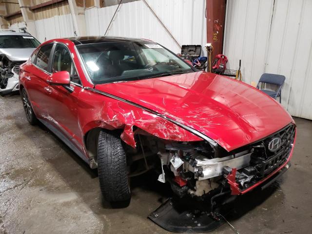 5NPEH4J24LH017364 - 2020 HYUNDAI SONATA LIMITED RED photo 4