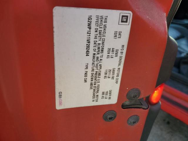 1G2WP1211VF282434 - 1997 PONTIAC GRAND PRIX GTP RED photo 12