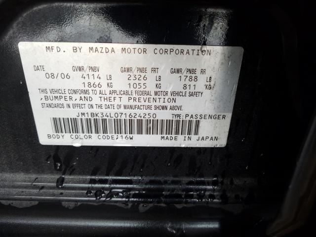 JM1BK34L071624250 - 2007 MAZDA SPEED 3  photo 10