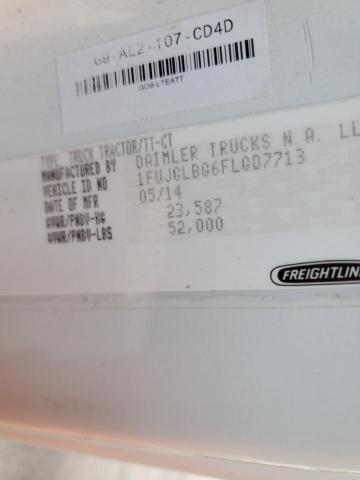 1FUJGLBG6FLGD7713 - 2015 FREIGHTLINER CASCADIA 1 WHITE photo 10