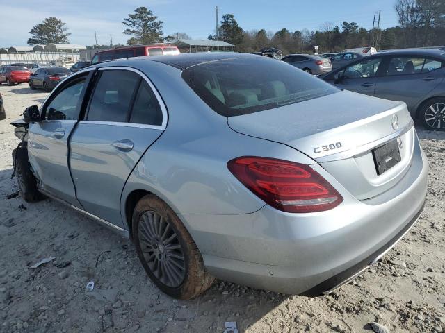 55SWF4KB4FU091622 - 2015 MERCEDES-BENZ C 300 4MATIC SILVER photo 2