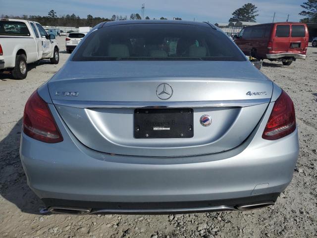 55SWF4KB4FU091622 - 2015 MERCEDES-BENZ C 300 4MATIC SILVER photo 6