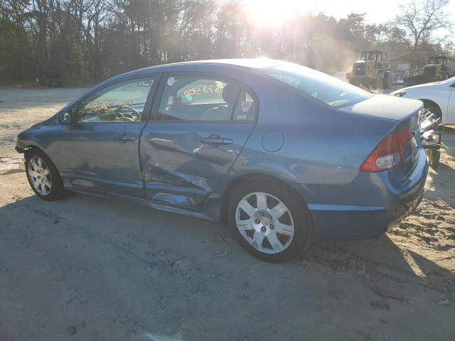 2HGFA16519H546543 - 2009 HONDA CIVIC LX BLUE photo 2