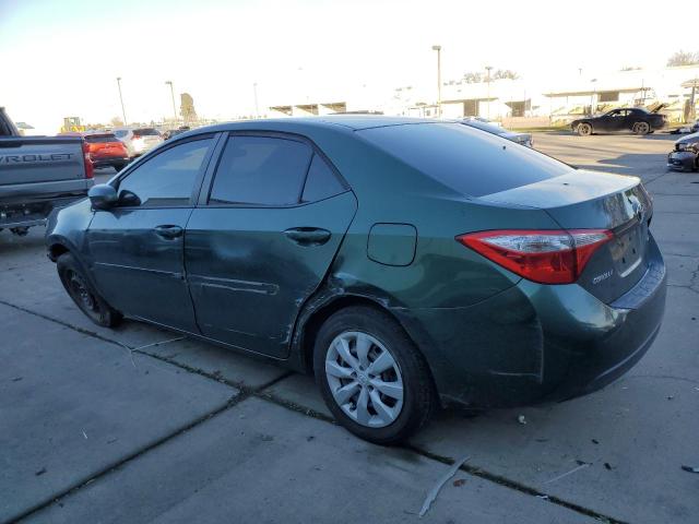 2T1BURHE2FC456033 - 2015 TOYOTA COROLLA L GREEN photo 2