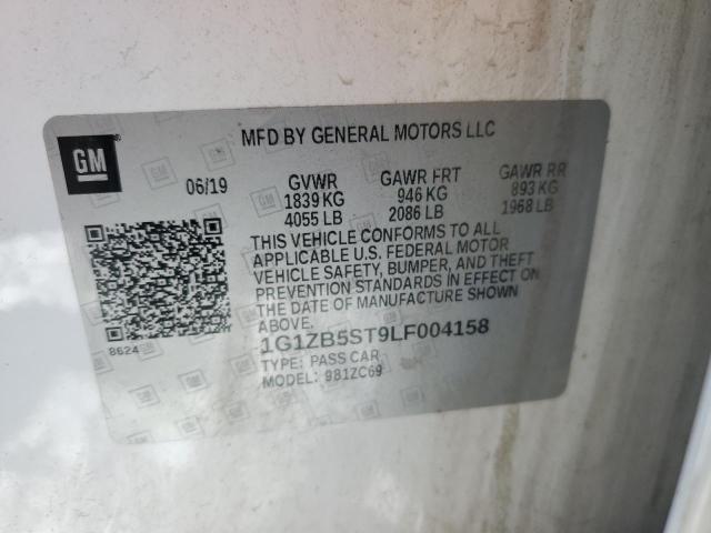 1G1ZB5ST9LF004158 - 2020 CHEVROLET MALIBU LS WHITE photo 12