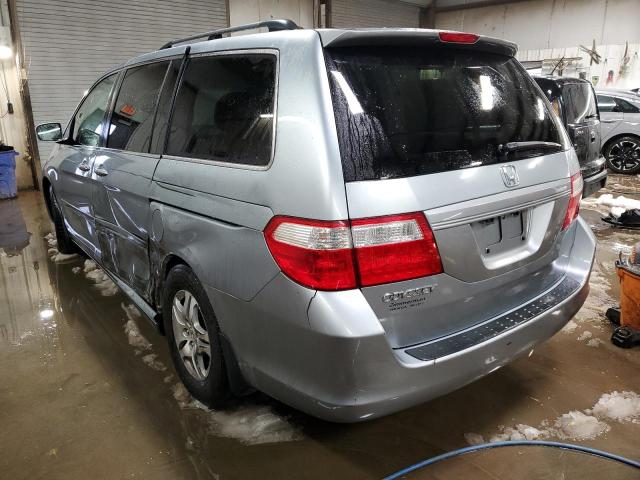 5FNRL38447B080972 - 2007 HONDA ODYSSEY EX BLUE photo 2