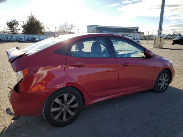 KMHCU4AE3CU130706 - 2012 HYUNDAI ACCENT GLS RED photo 3