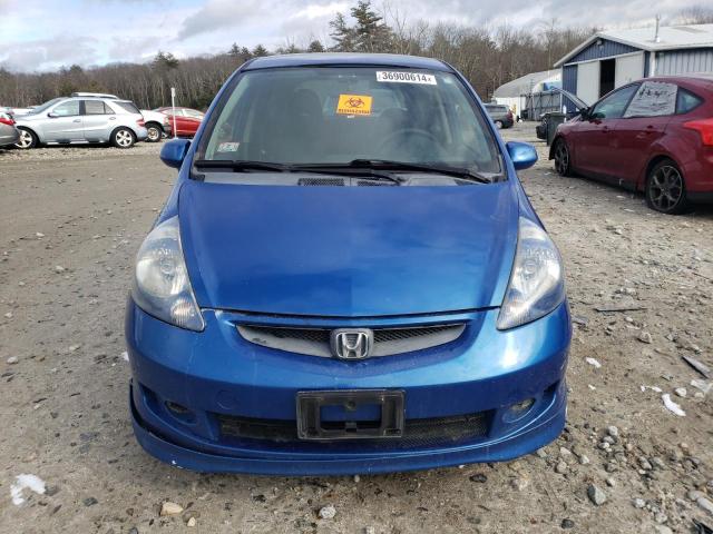 JHMGD38477S027639 - 2007 HONDA FIT BLUE photo 5