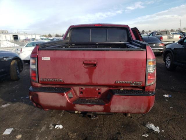 2HJYK165X6H515223 - 2006 HONDA RIDGELINE RTL RED photo 6