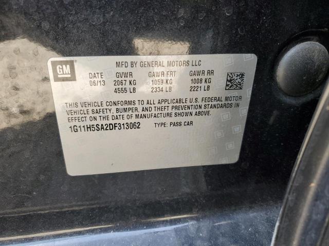 1G11H5SA2DF313062 - 2013 CHEVROLET MALIBU LTZ 黑色 照片 12