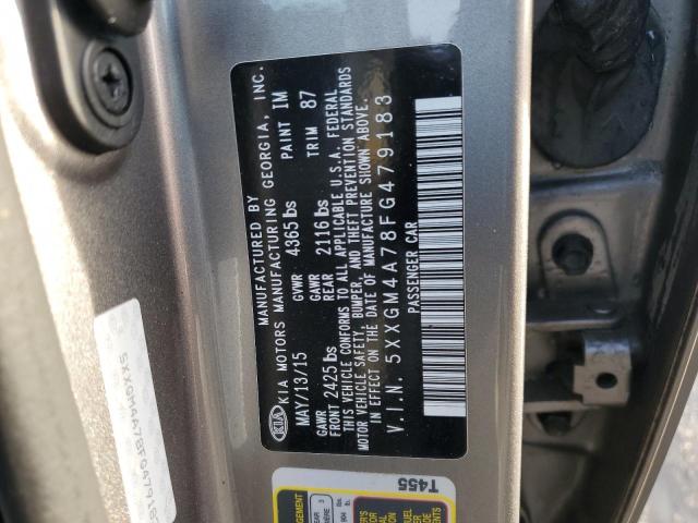 5XXGM4A78FG479183 - 2015 KIA OPTIMA LX GRAY photo 13