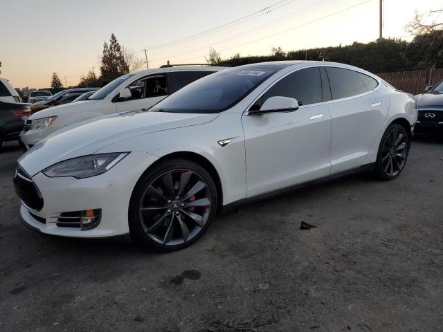 5YJSA1H1XEFP37305 - 2014 TESLA MODEL S თეთრი ფოტო 1